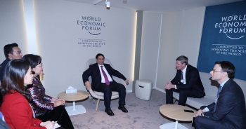 Thủ tướng tiếp lãnh đạo Visa, Amazon và Trip.com tại WEF Davos 2024