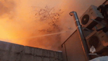 Cháy lớn tại trung tâm Moscow