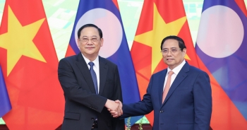 Thủ tướng Phạm Minh Chính tiếp Thủ tướng Lào Sonexay Siphandone