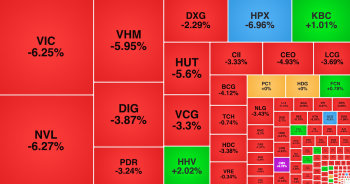 VIC và VHM kéo thị trường sụt sâu, lượng tiền lớn 'bắt sàn' HPX